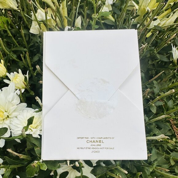 Chanel Coco Crush Novelty Card Case Logo Leather Look White Gold - Picture 8 of 8